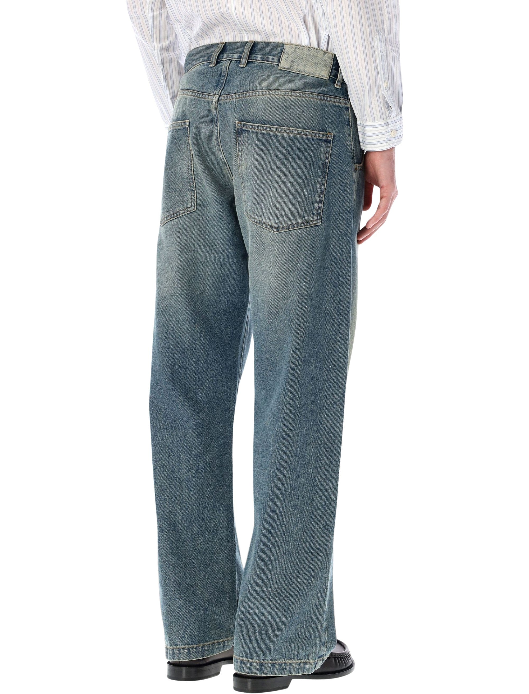 Mfpen Straight Cut Organic Denim Jeans Vintage Blue Cotton