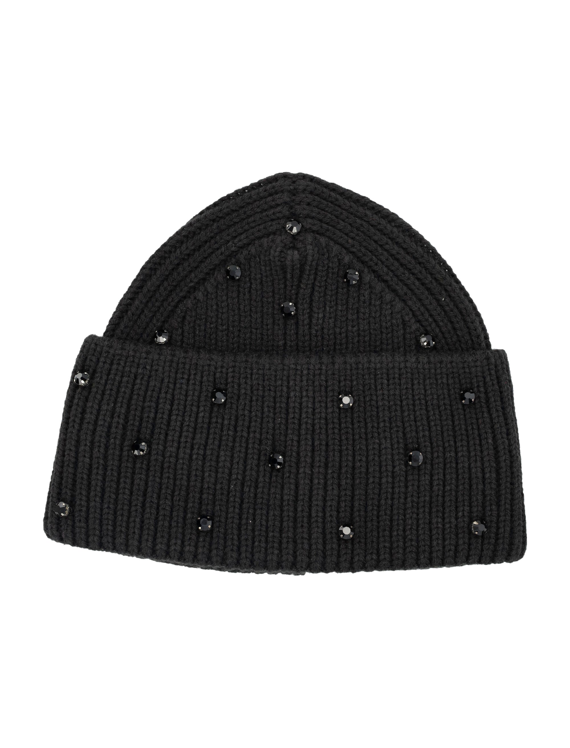 Goldbergh Dream beanie with crystals Black Acrylic Hat