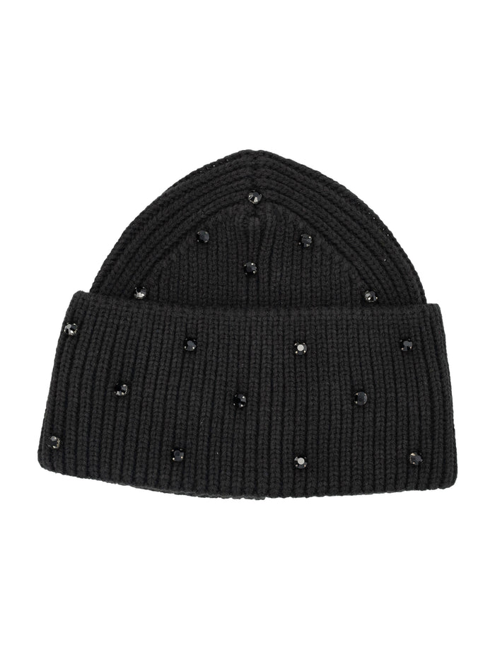 Goldbergh Dream beanie with crystals Black Acrylic Hat