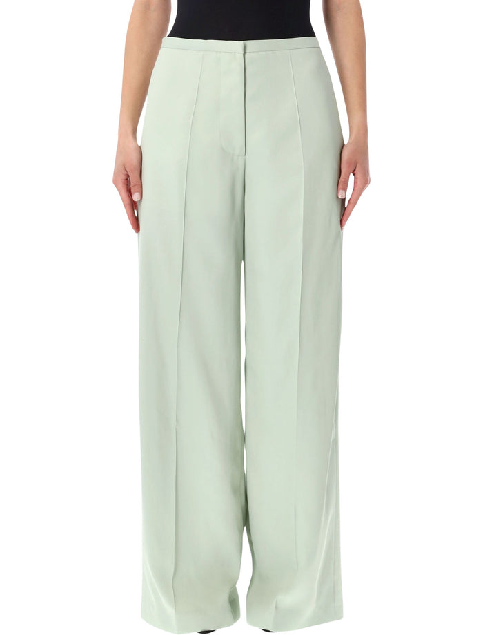 Alberta Ferretti Wide-Leg Trousers Green Viscose