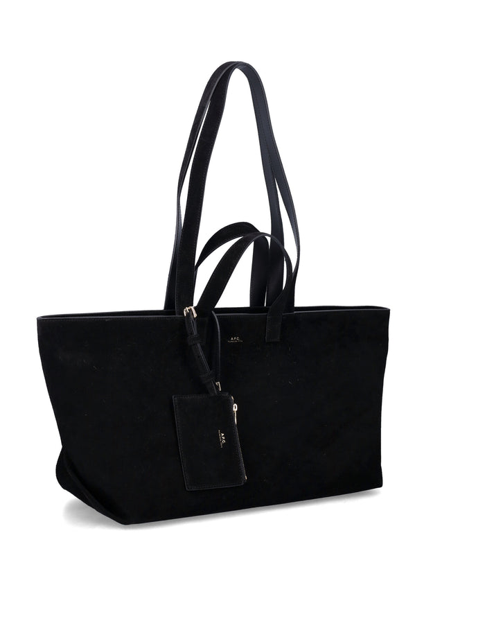 A.P.C. Le Drummer suede bag Black Calf Leather Tote