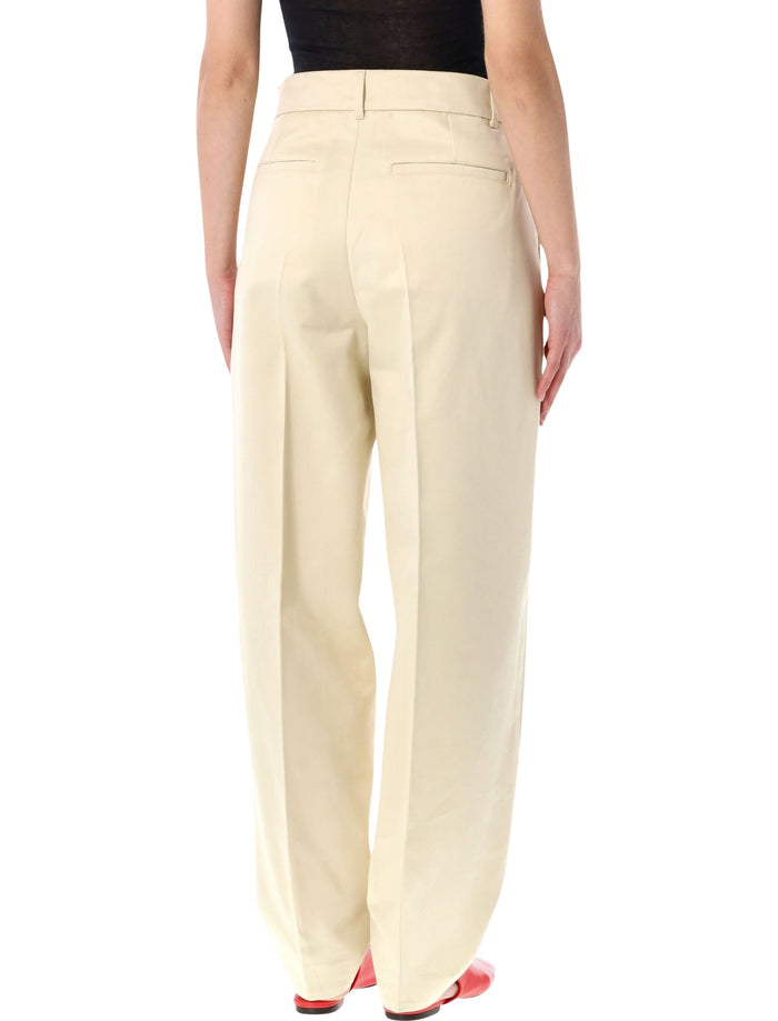 Soeur Graham tailored organic cotton pants Creme