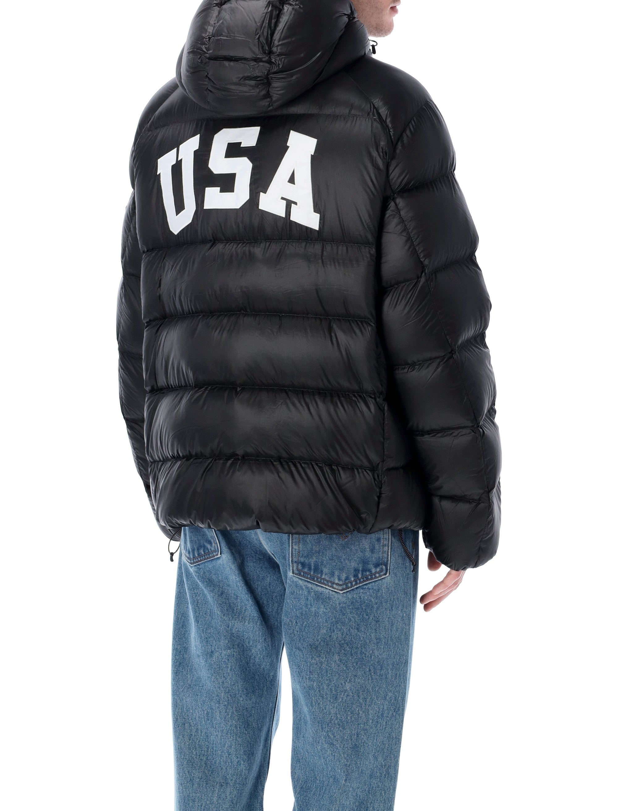 Polo Ralph Lauren Hawthorne Flag nylon down jacket Black Filling