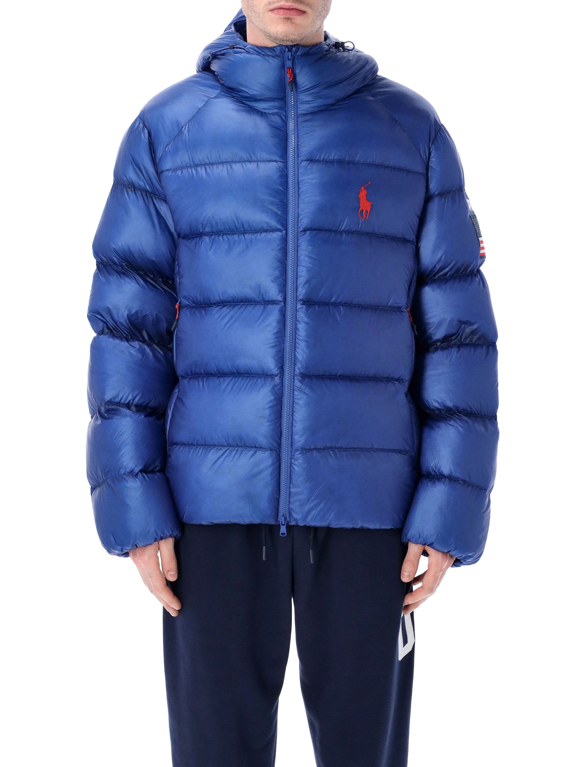 Polo Ralph Lauren Hawthorne Flag nylon down jacket Blue Filling