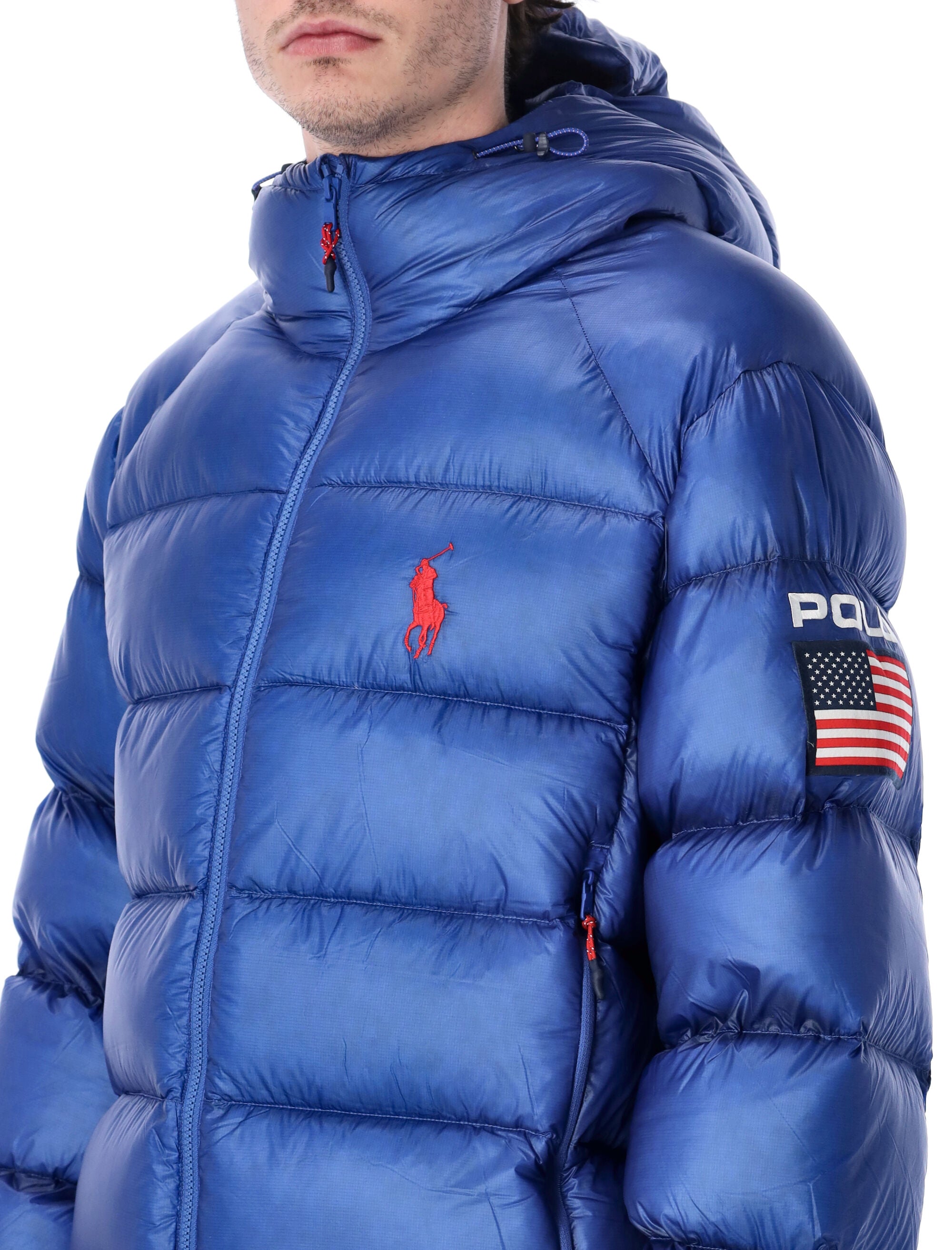 Polo Ralph Lauren Hawthorne Flag nylon down jacket Blue Filling