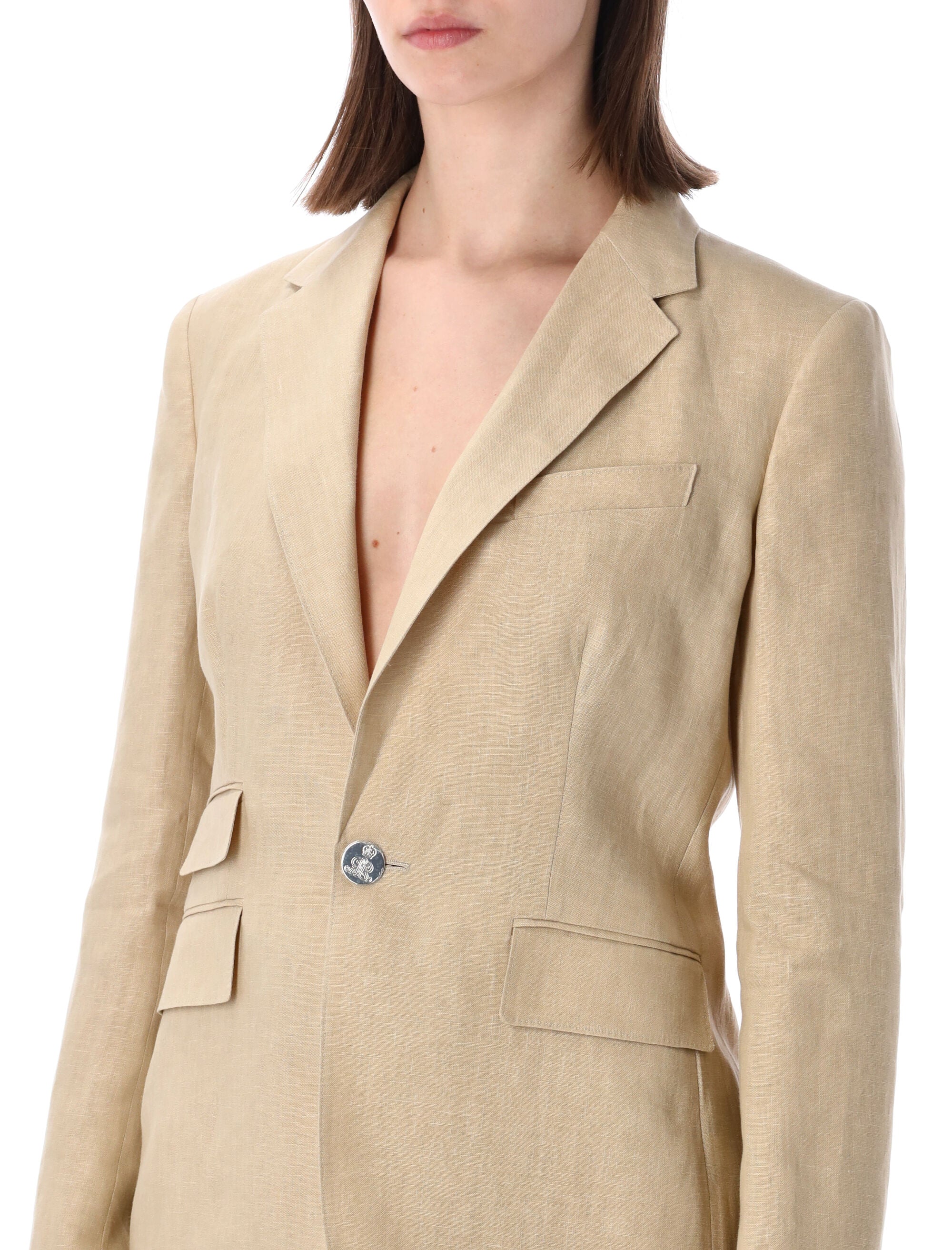 Ralph Lauren slim fit linen Parker blazer Light Tan
