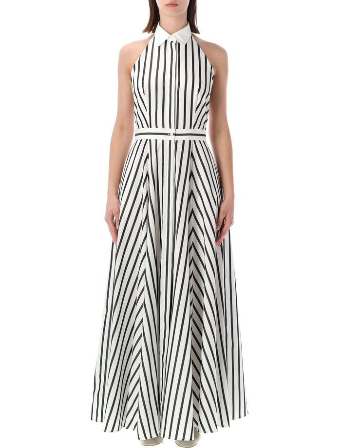 Ralph Lauren Striped Cotton Eldred Maxi Dress Black White