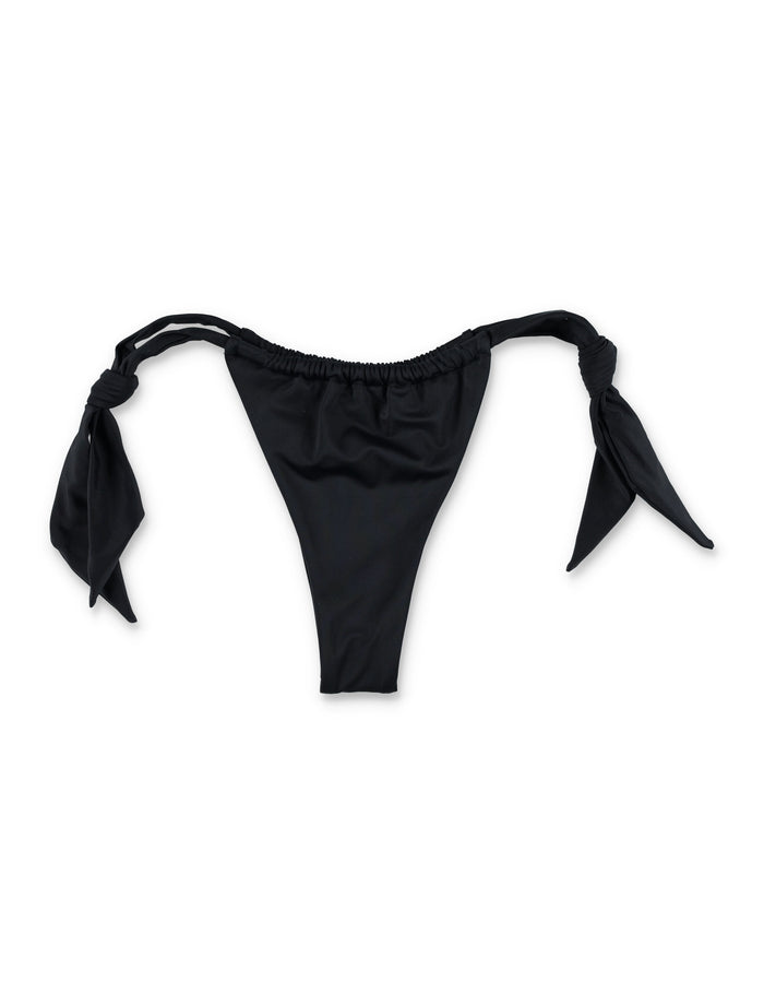 Lets Swim brazilian tie-side bikini bottom Black Recycled Polyamide