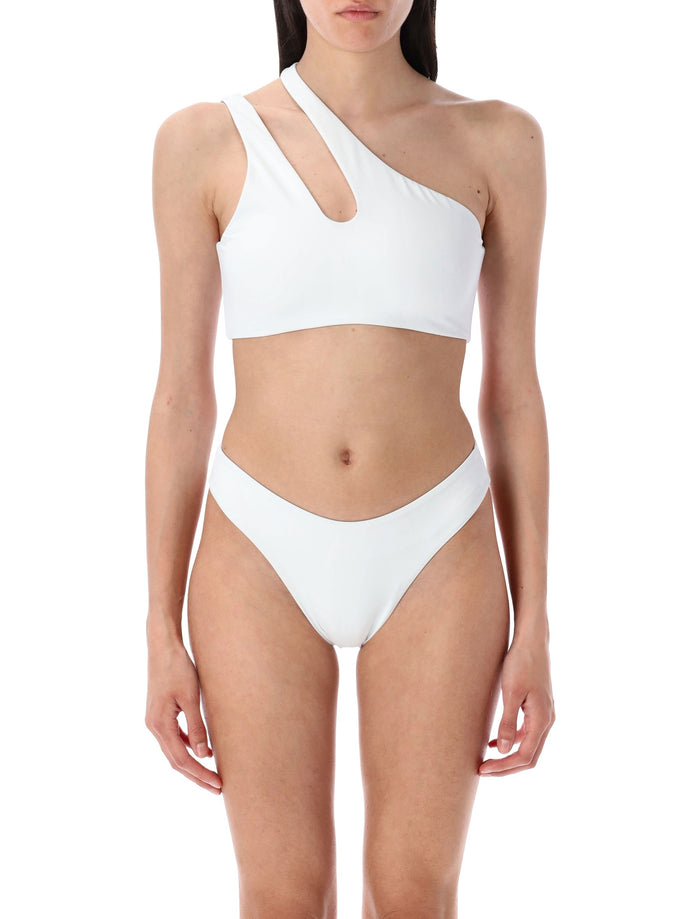 Lets Swim seamless brazilian bikini bottom White Recycled Polyamide