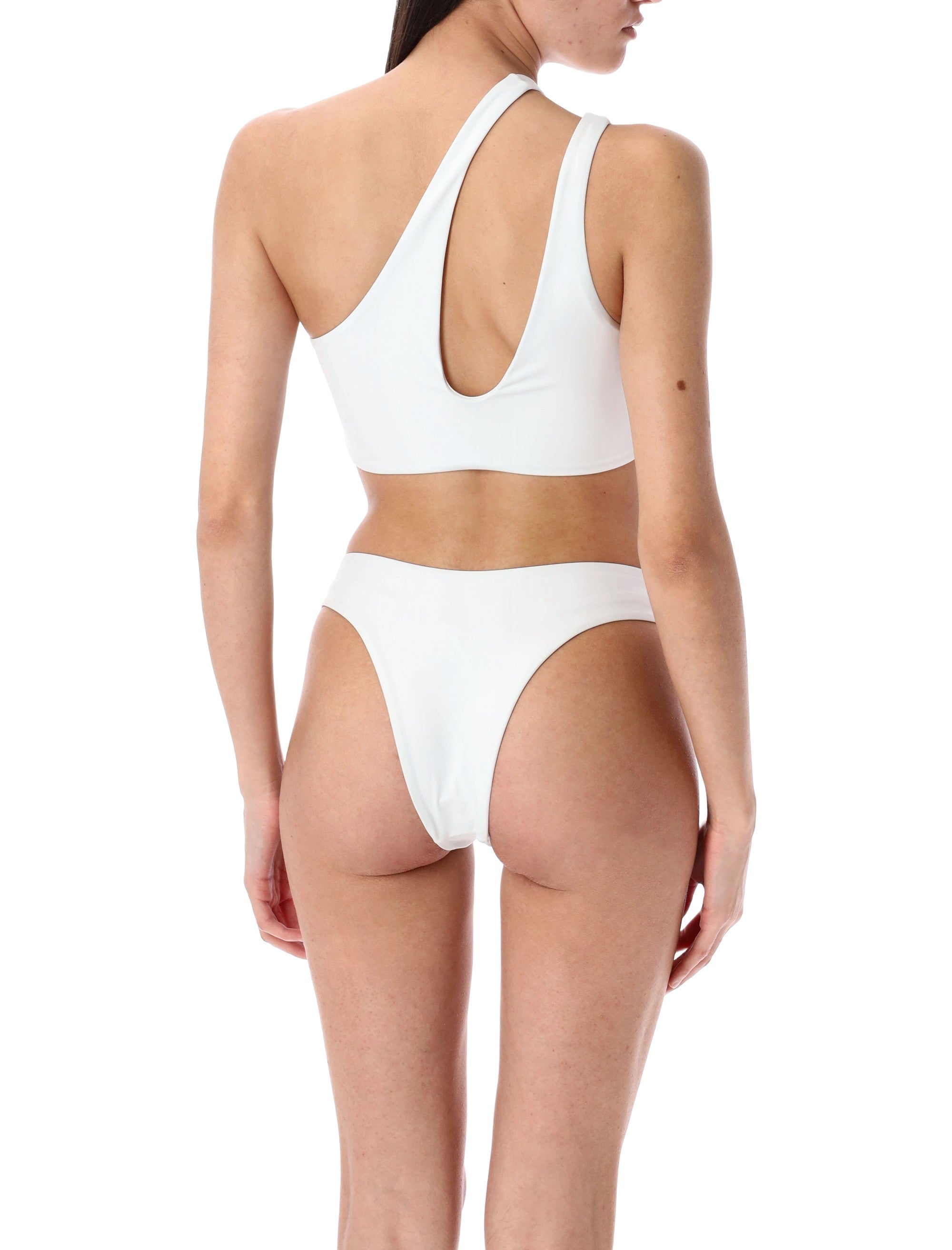 Lets Swim seamless brazilian bikini bottom White Recycled Polyamide