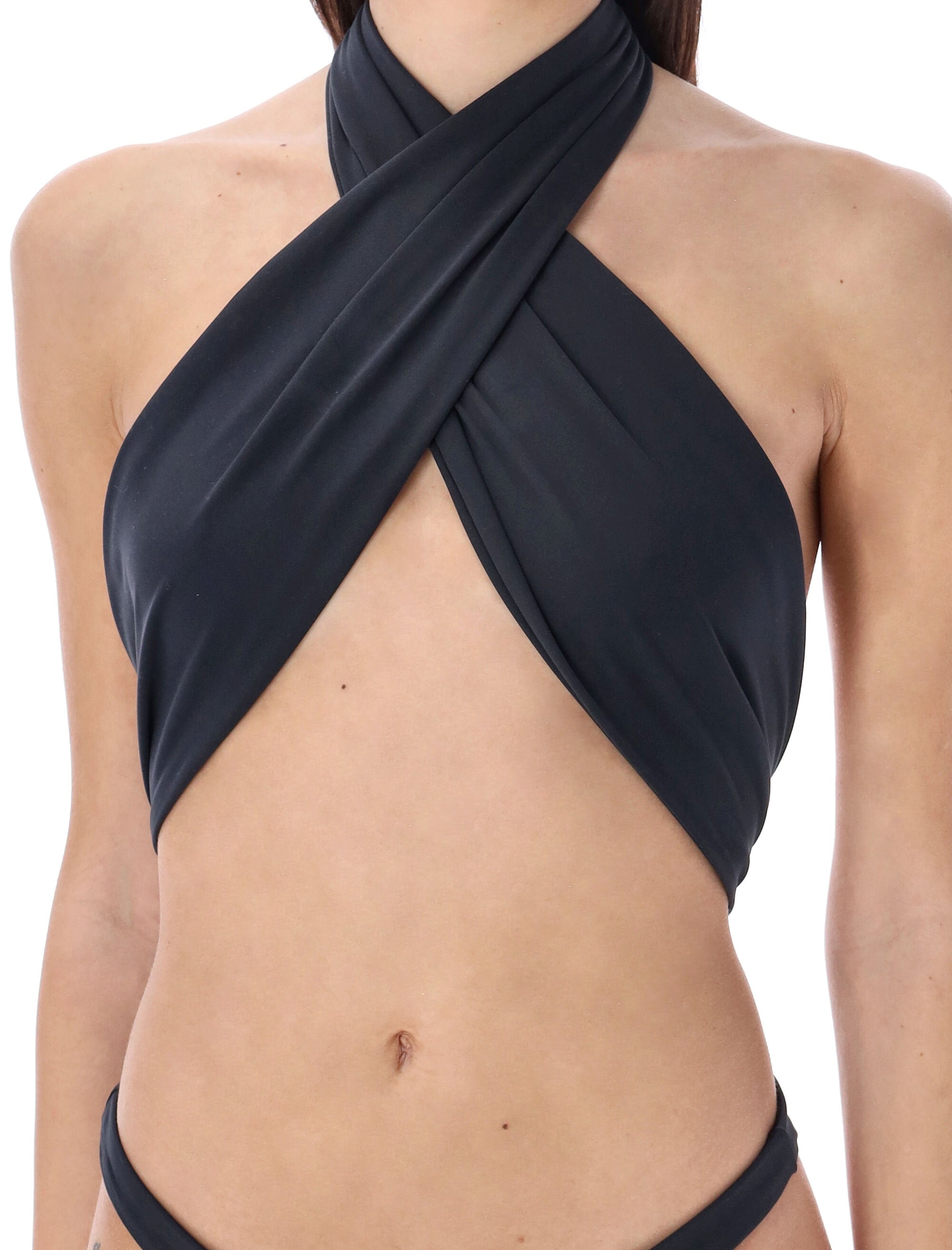 Reina Olga Showpony cross-over trikini Black Polyamide Swimwear