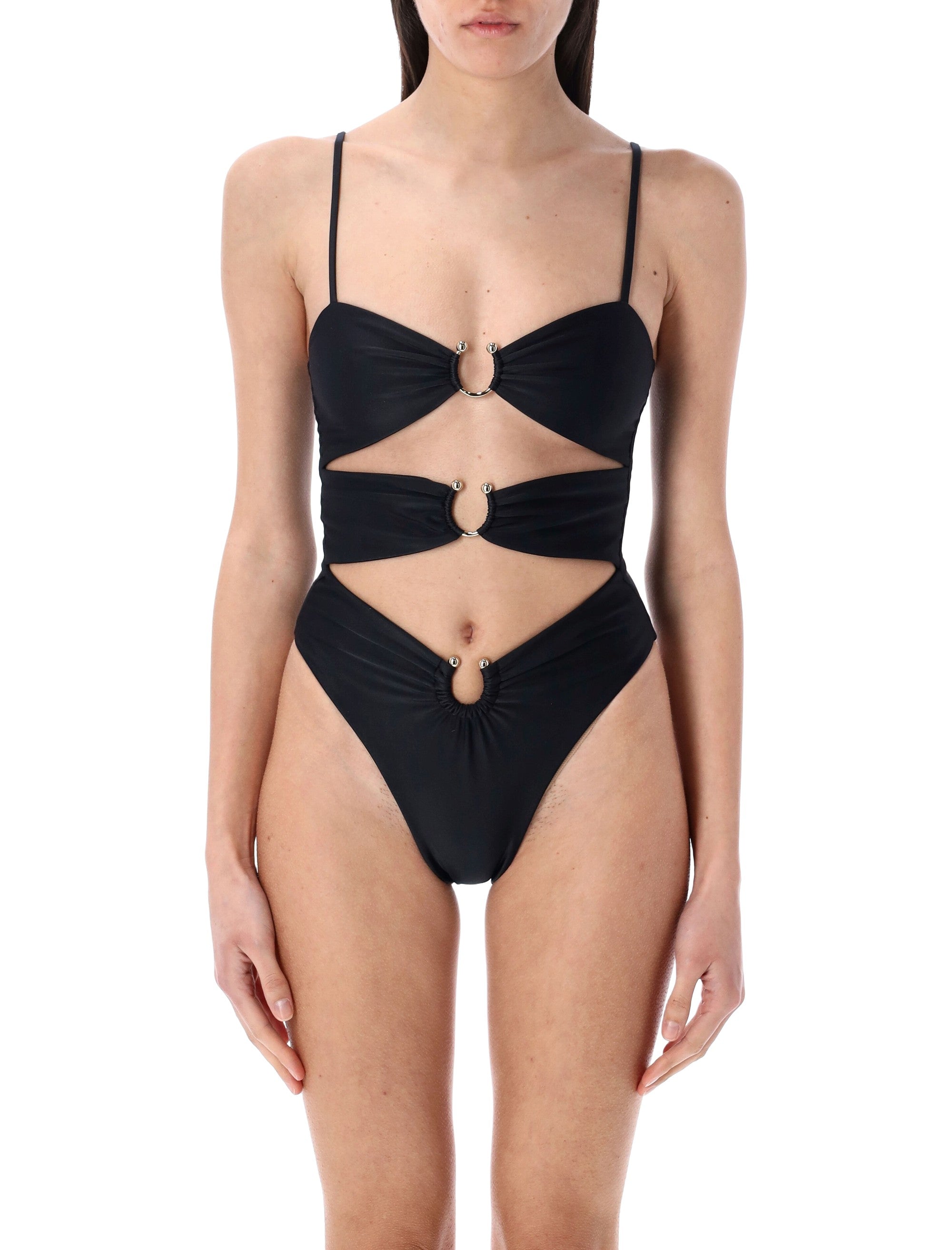 Swim by Di Malibu cut-out one-piece Black Polyamide Swimwear