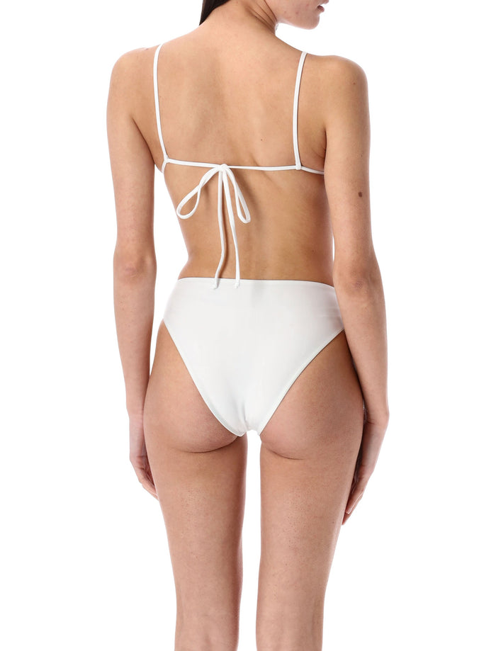 Swim by Di Riviera cut-out one-piece White Polyamide Swimwear