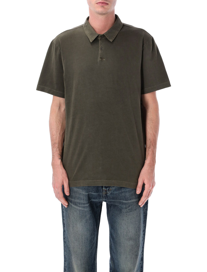 James Perse sueded cotton polo Platoon Supima Tshirt