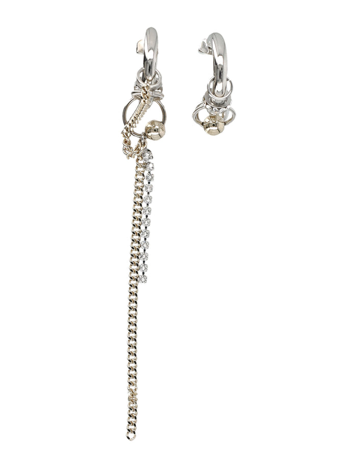 Justine Clenquet Amber Earrings Gold Palladium Brass