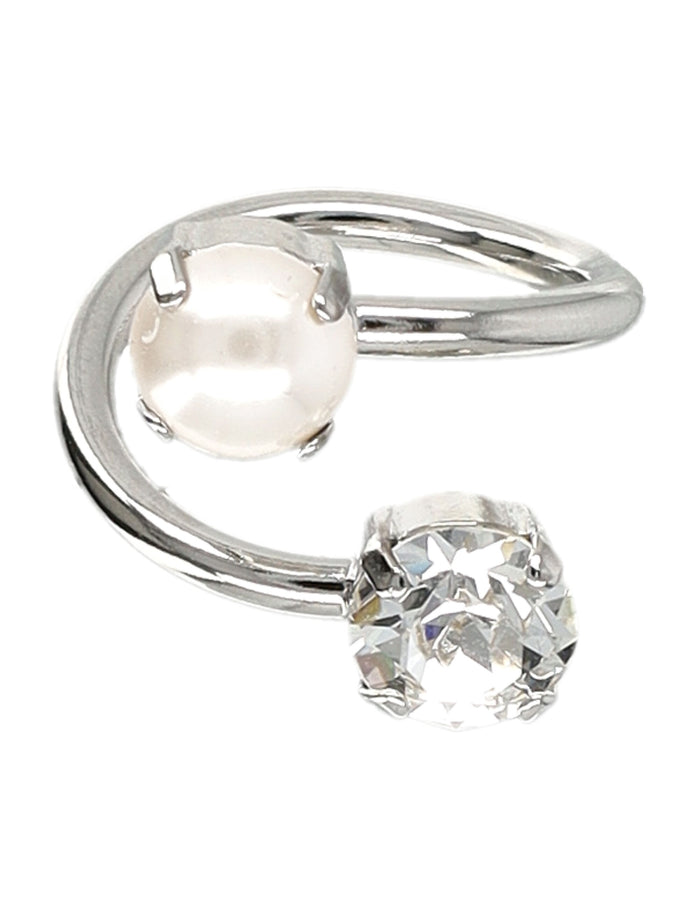 Justine Clenquet Annie Spiral Ring Silver Brass