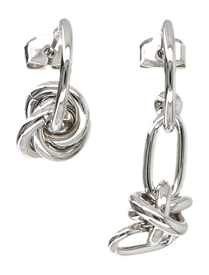 Justine Clenquet Daria Silver-Tone Earrings Brass