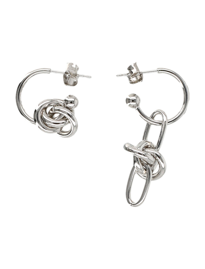 Justine Clenquet Daria Silver-Tone Earrings Brass