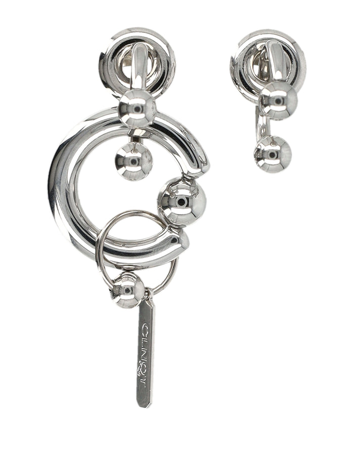 Justine Clenquet Dolly Earrings Silver Brass