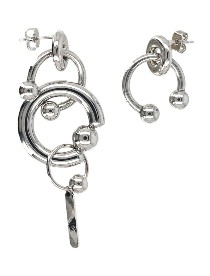 Justine Clenquet Dolly Earrings Silver Brass