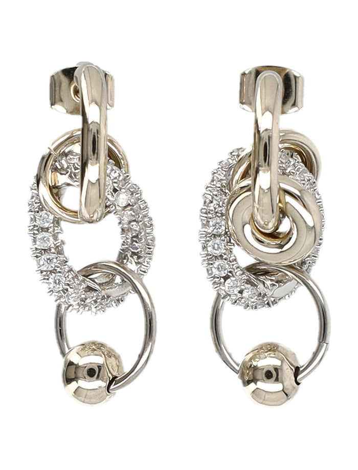 Justine Clenquet Lexie Earrings Gold Palladium Brass