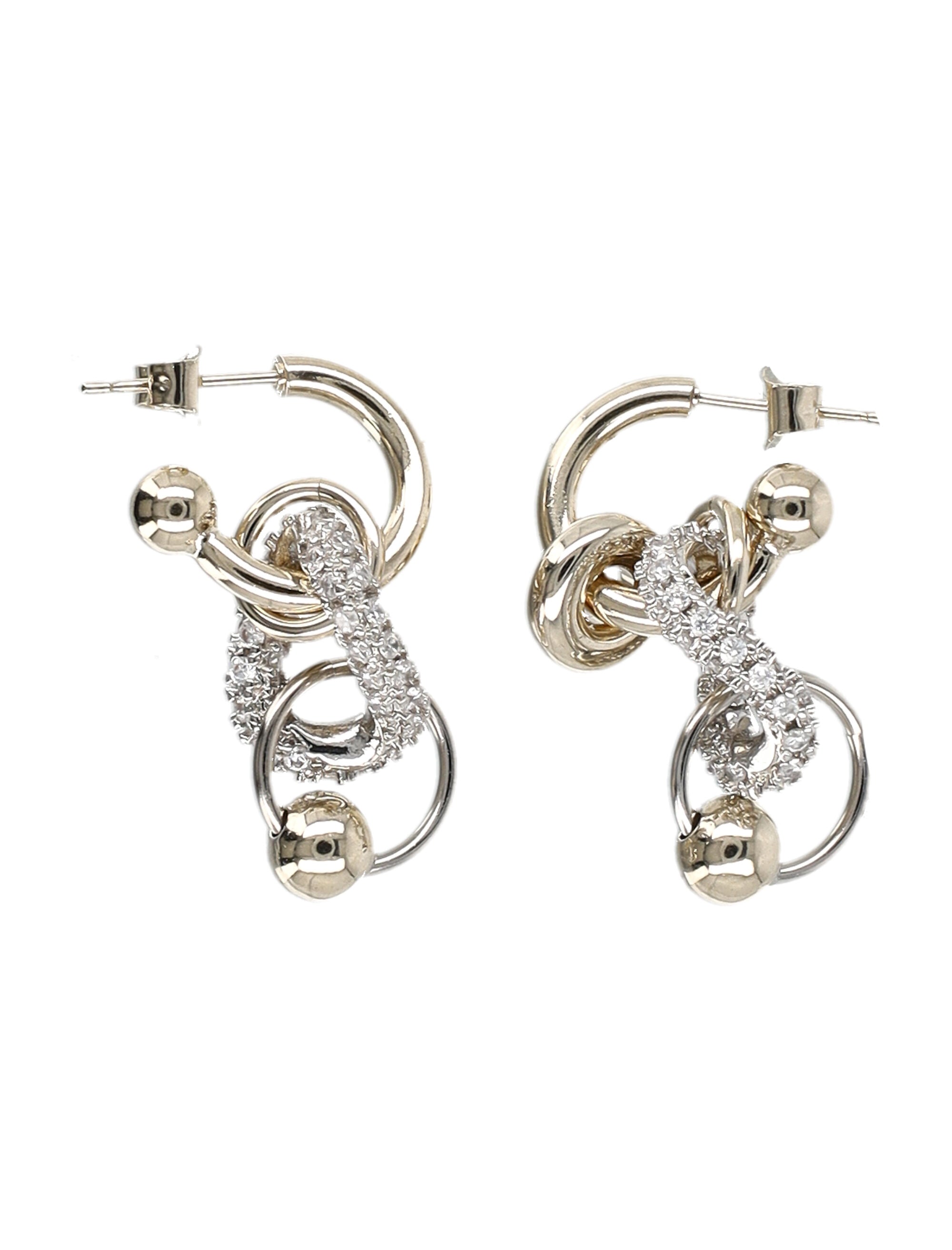 Justine Clenquet Lexie Earrings Gold Palladium Brass