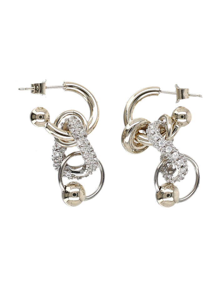 Justine Clenquet Lexie Earrings Gold Palladium Brass