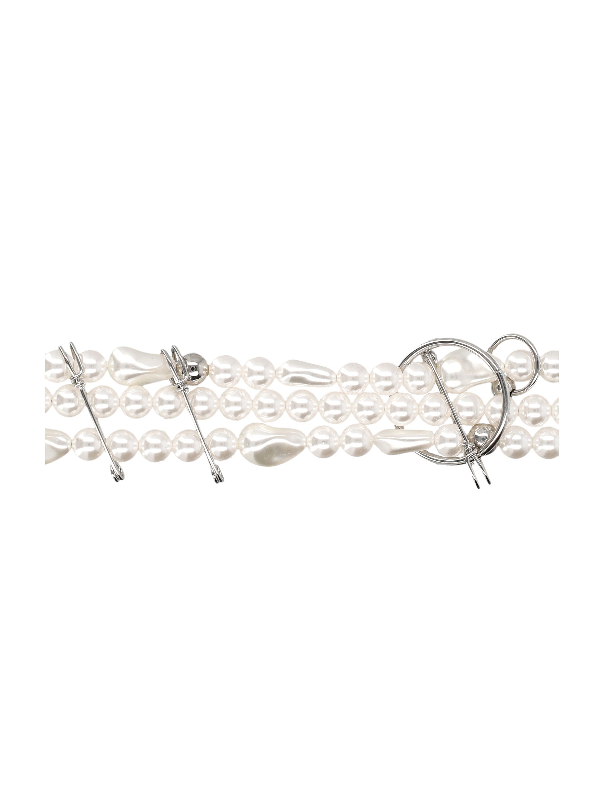 Justine Clenquet Ryder Pearl Choker Palladium Brass Necklace