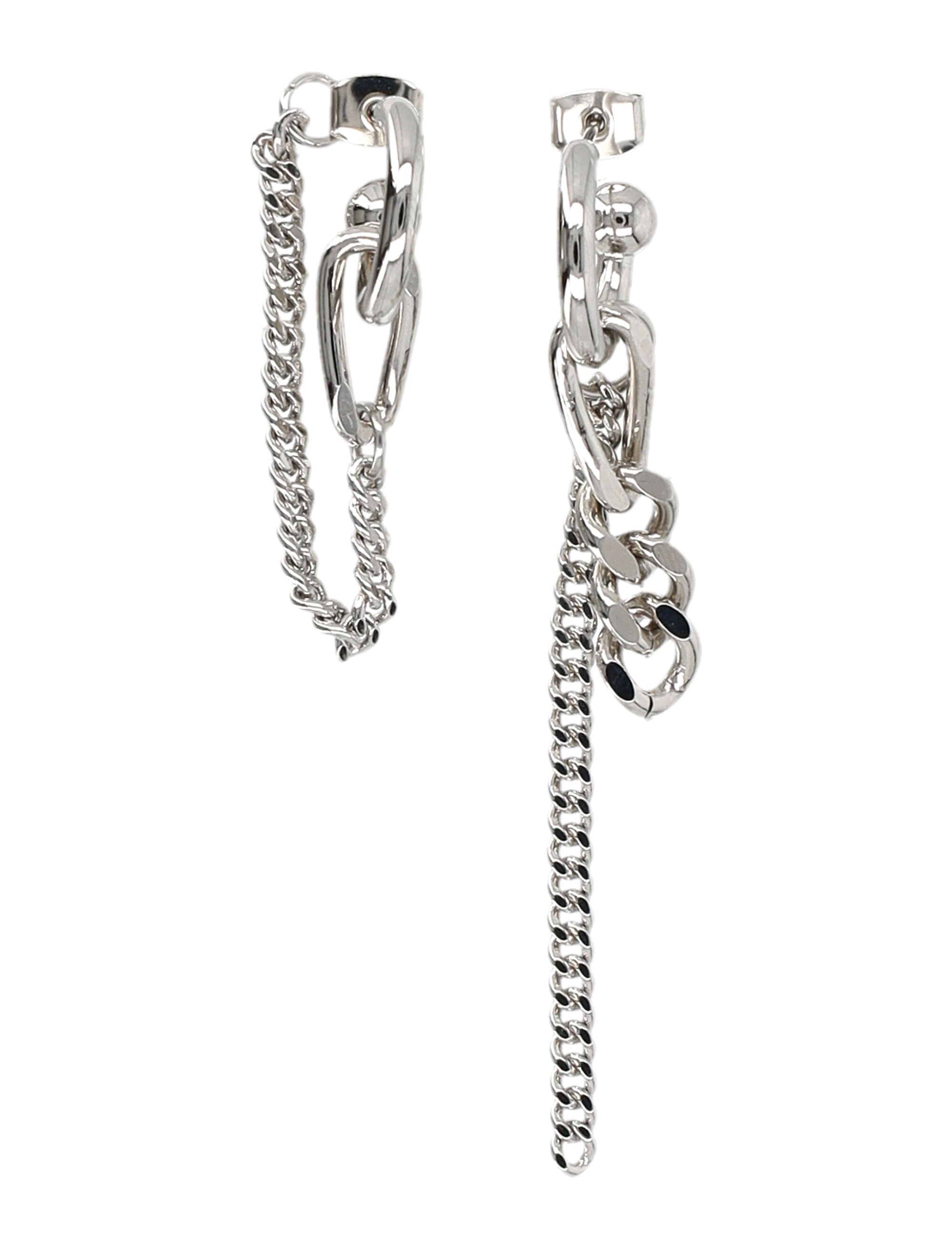 Justine Clenquet Tiko Earrings Palladium Brass