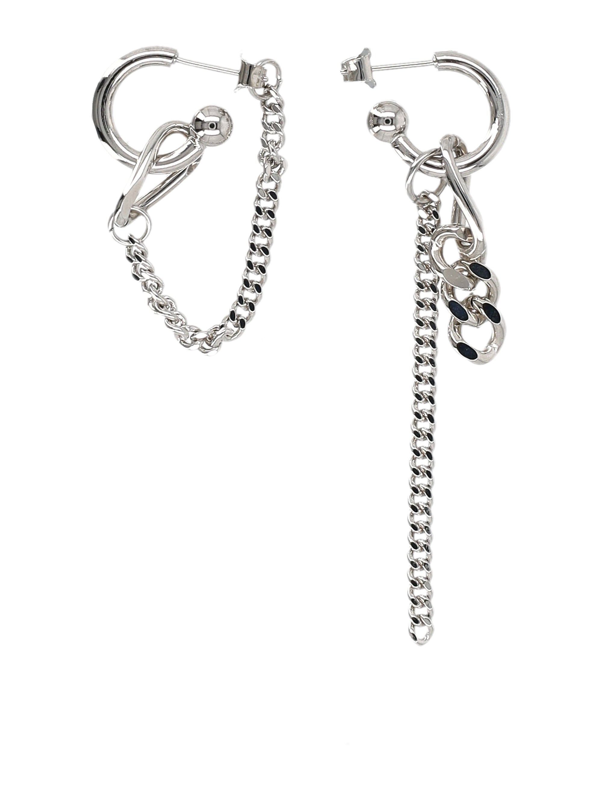 Justine Clenquet Tiko Earrings Palladium Brass