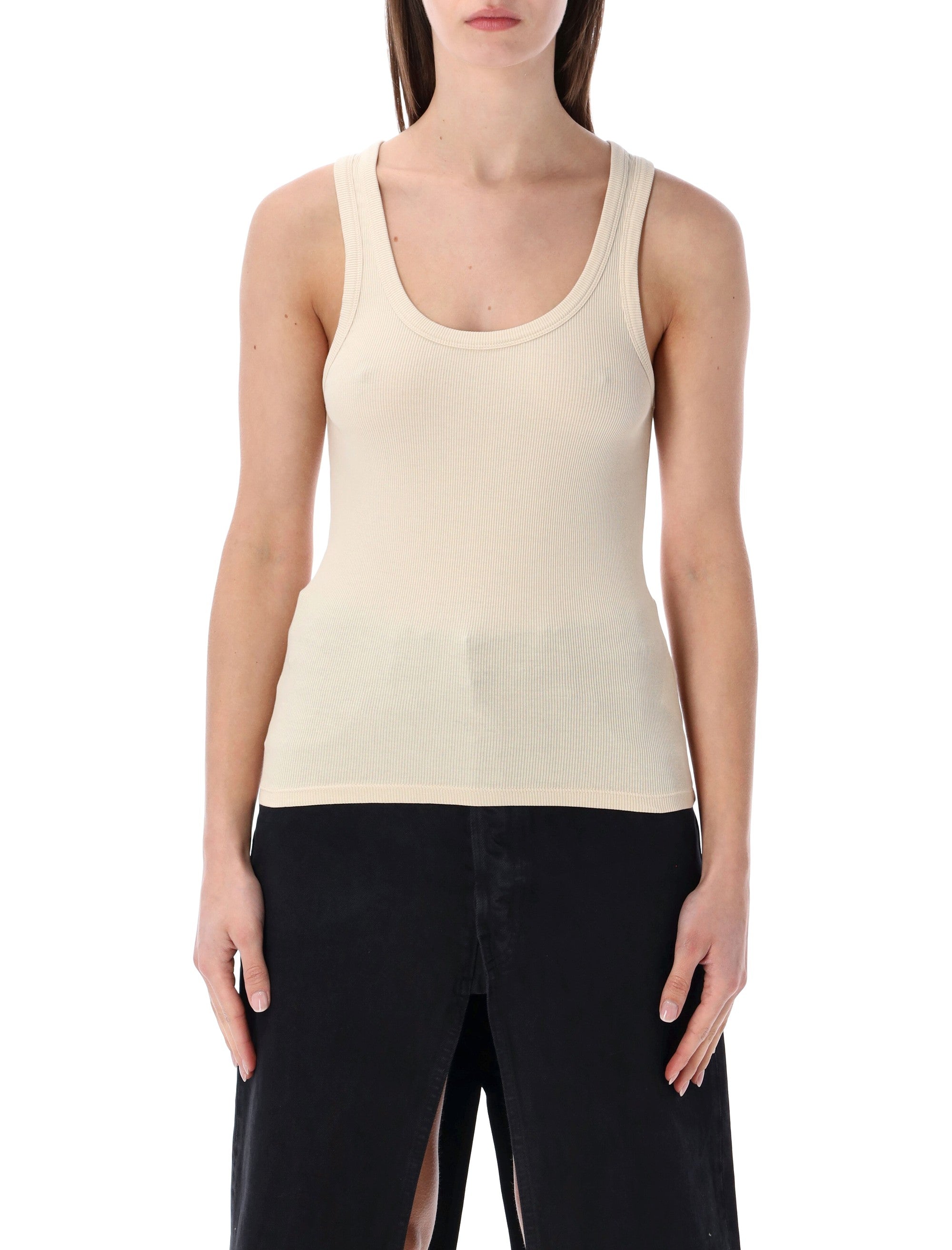 Colorful Standard organic rib tank top Ivory White Cotton