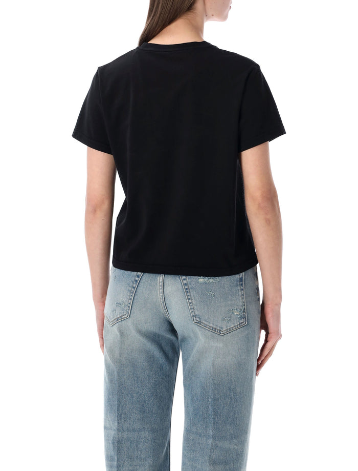 Colorful Standard organic boxy crop Tee Deep Black Cotton T-shirt