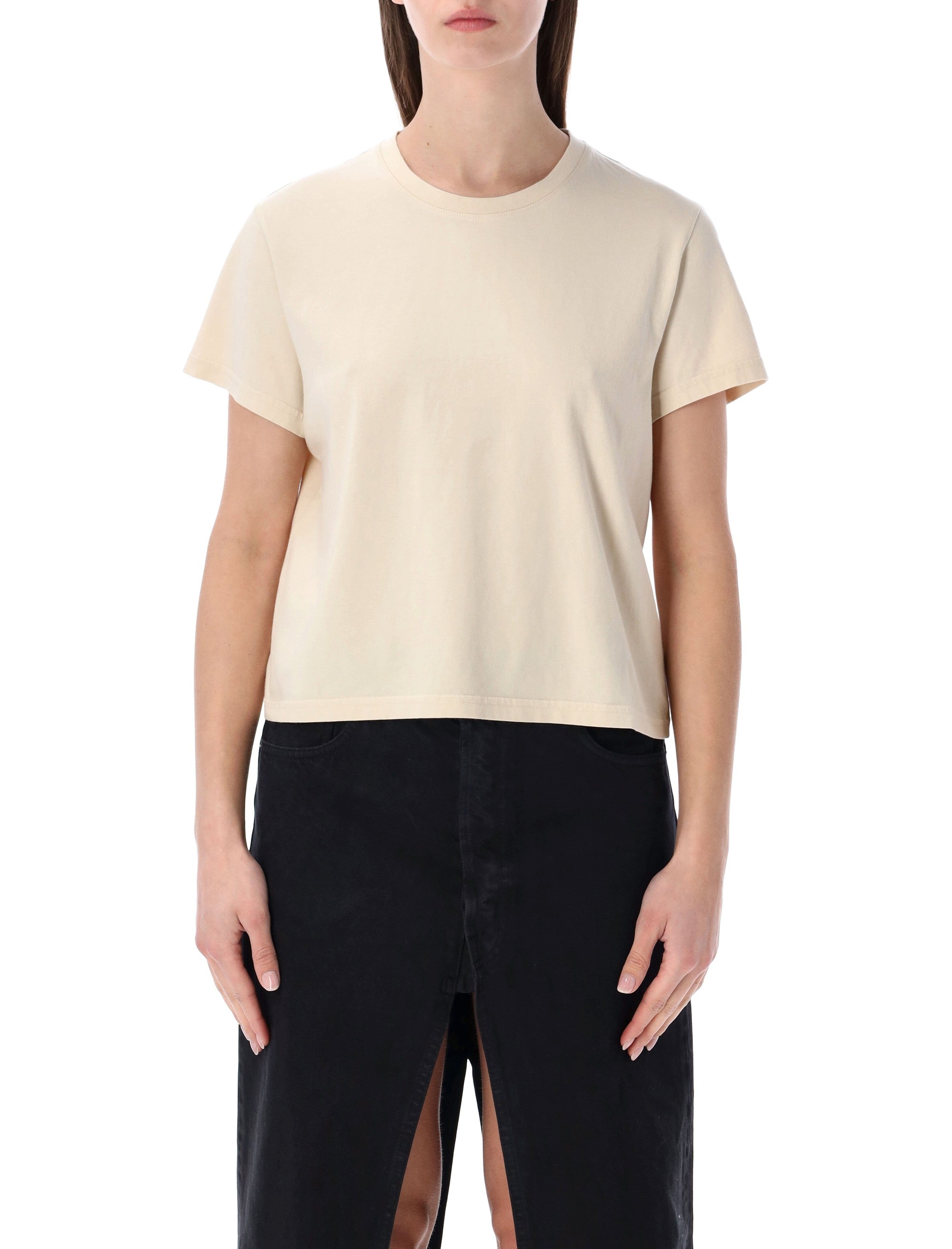 Colorful Standard organic boxy crop Tee Ivory White Cotton T-shirt