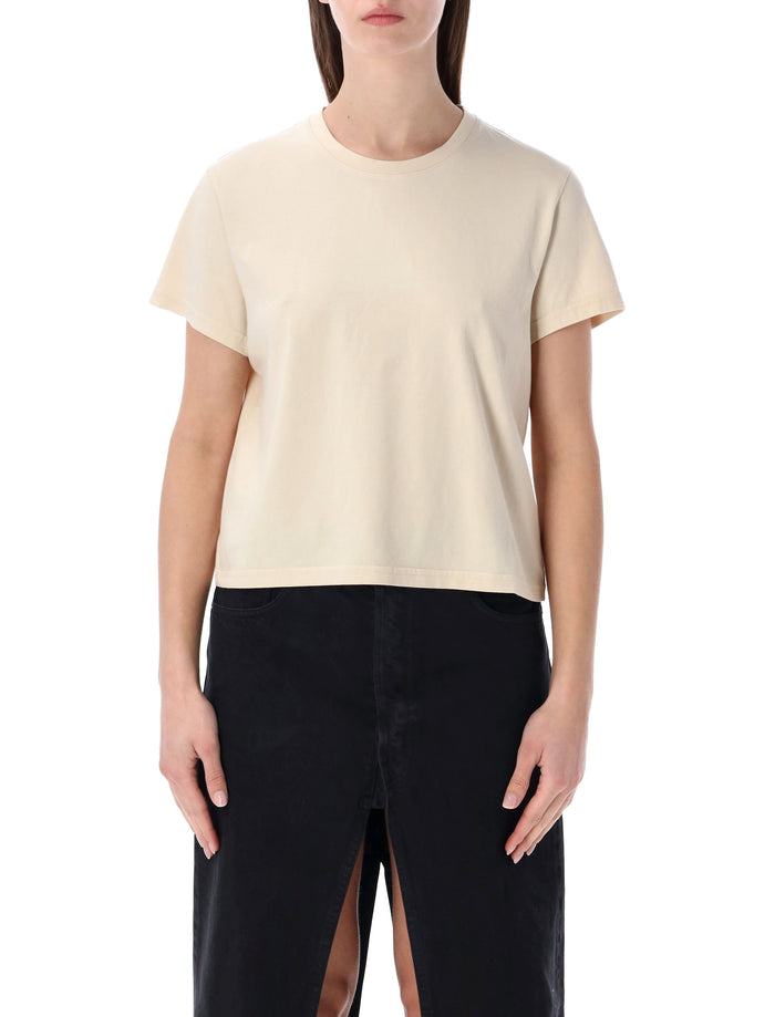 Colorful Standard organic boxy crop Tee Ivory White Cotton T-shirt