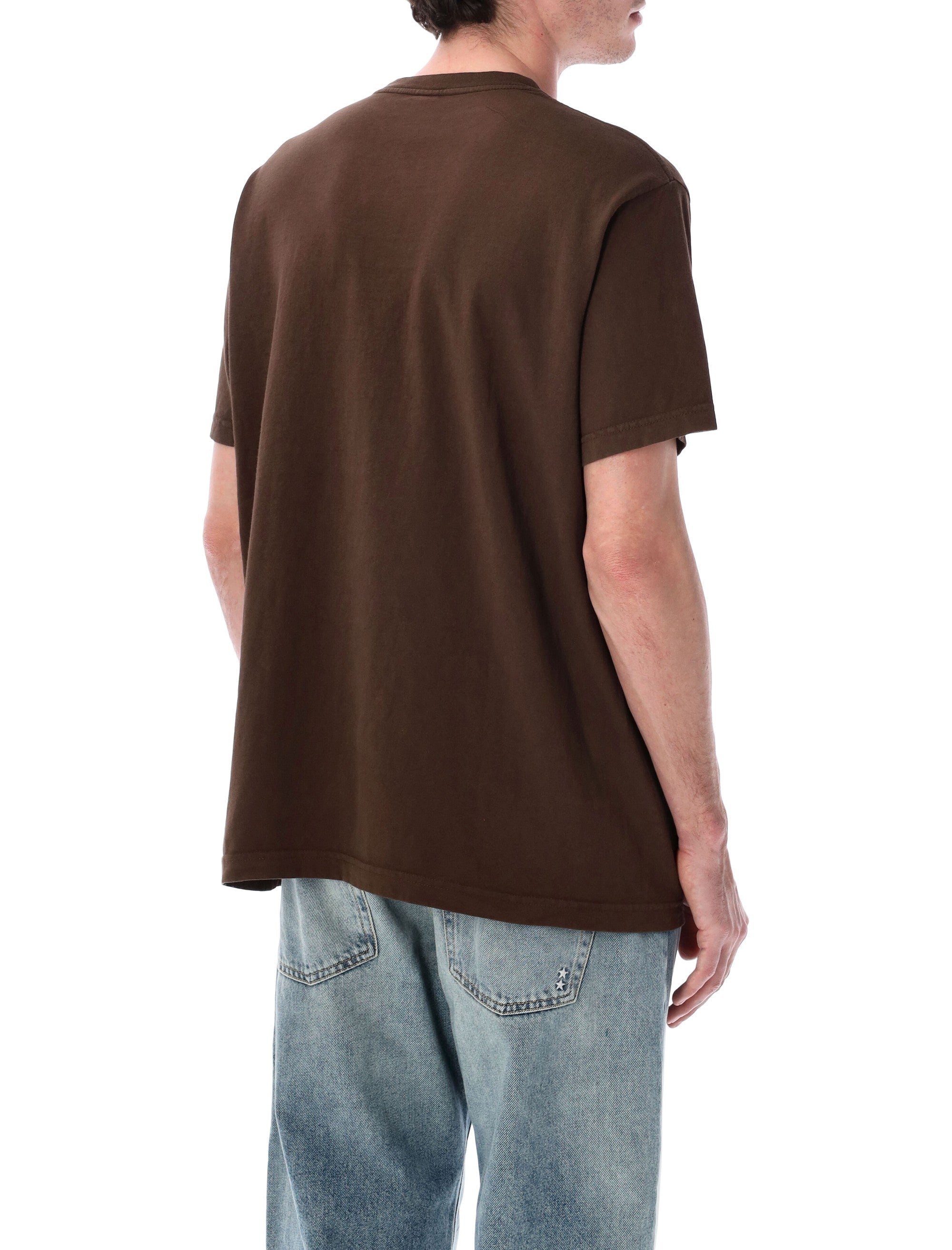 Sporty & Rich H&w Crest Cotton T-Shirt Chocolate