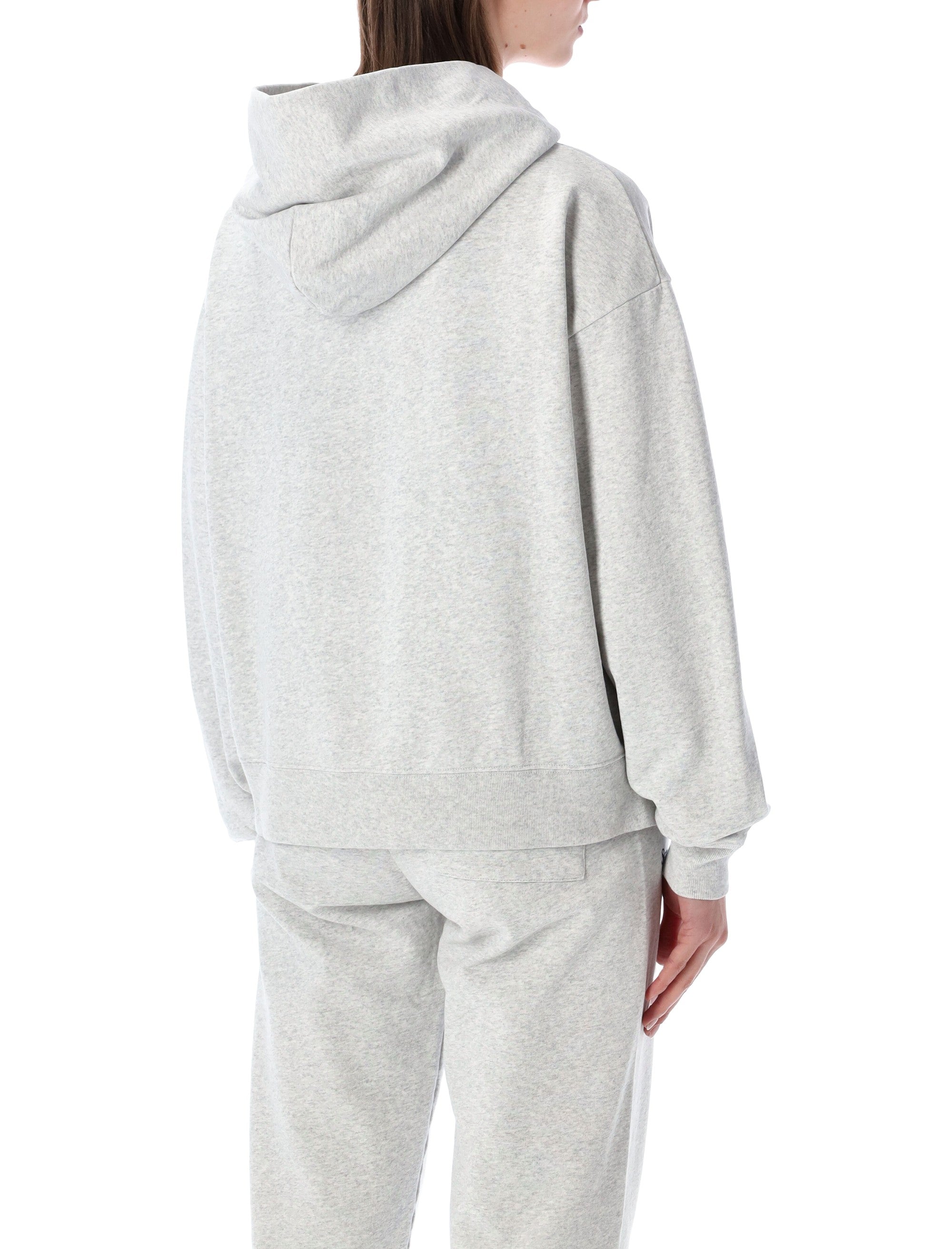Sporty & Rich grey Heritage Yankees zip hoodie Heater Cotton Sweatshirt