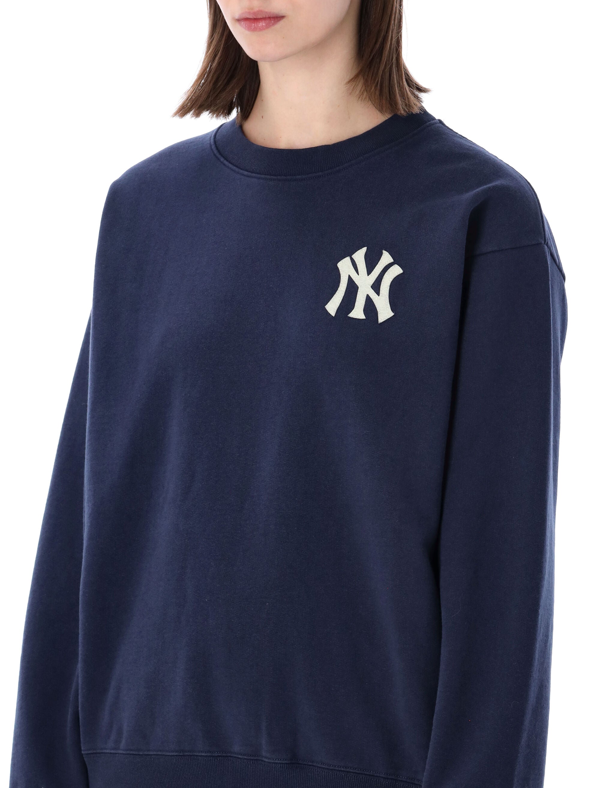 Sporty & Rich blue Heritage Yankees crewneck sweatshirt Dark Navy Cotton