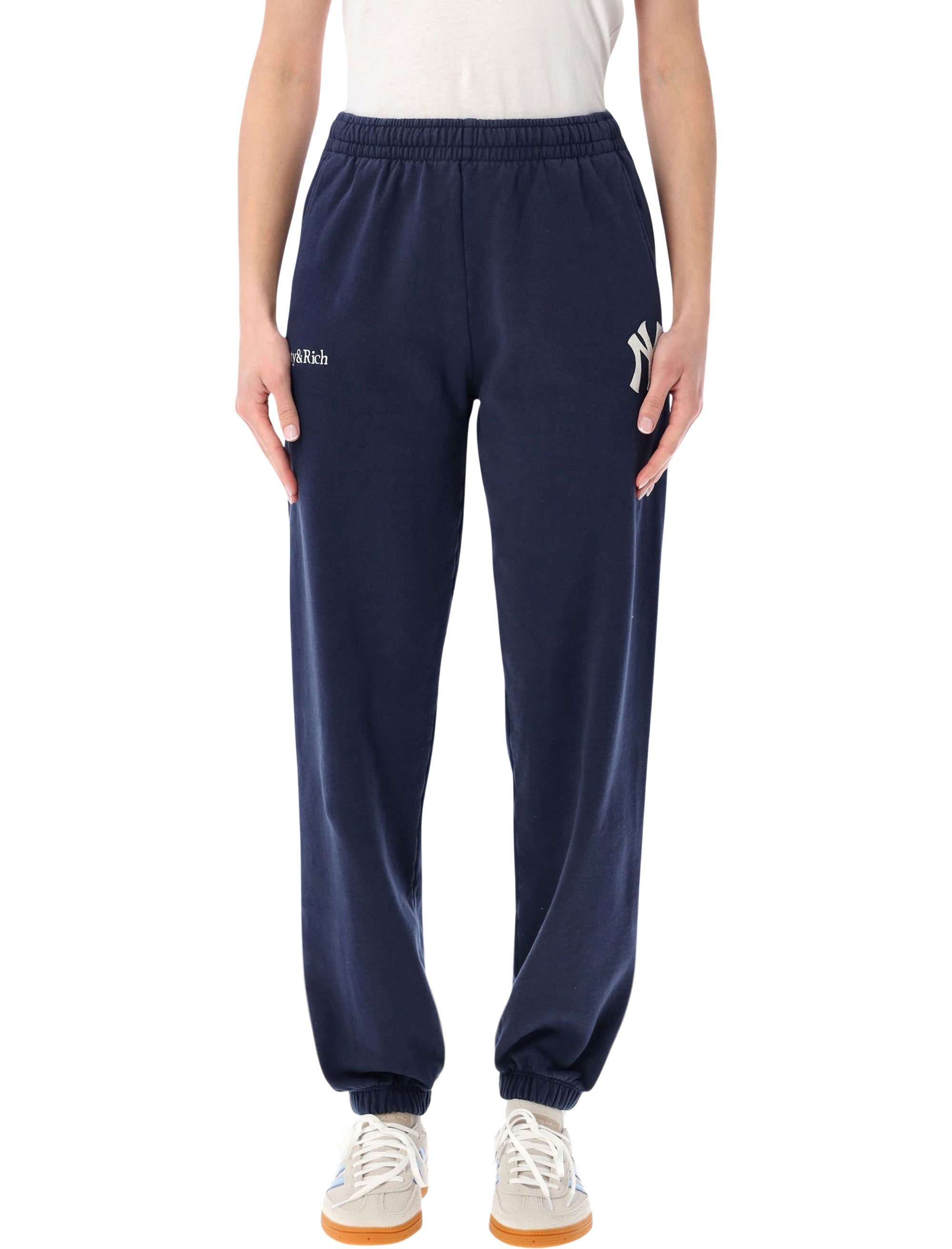 Sporty & Rich blue Heritage Yankees sweatpants Dark Navy Cotton
