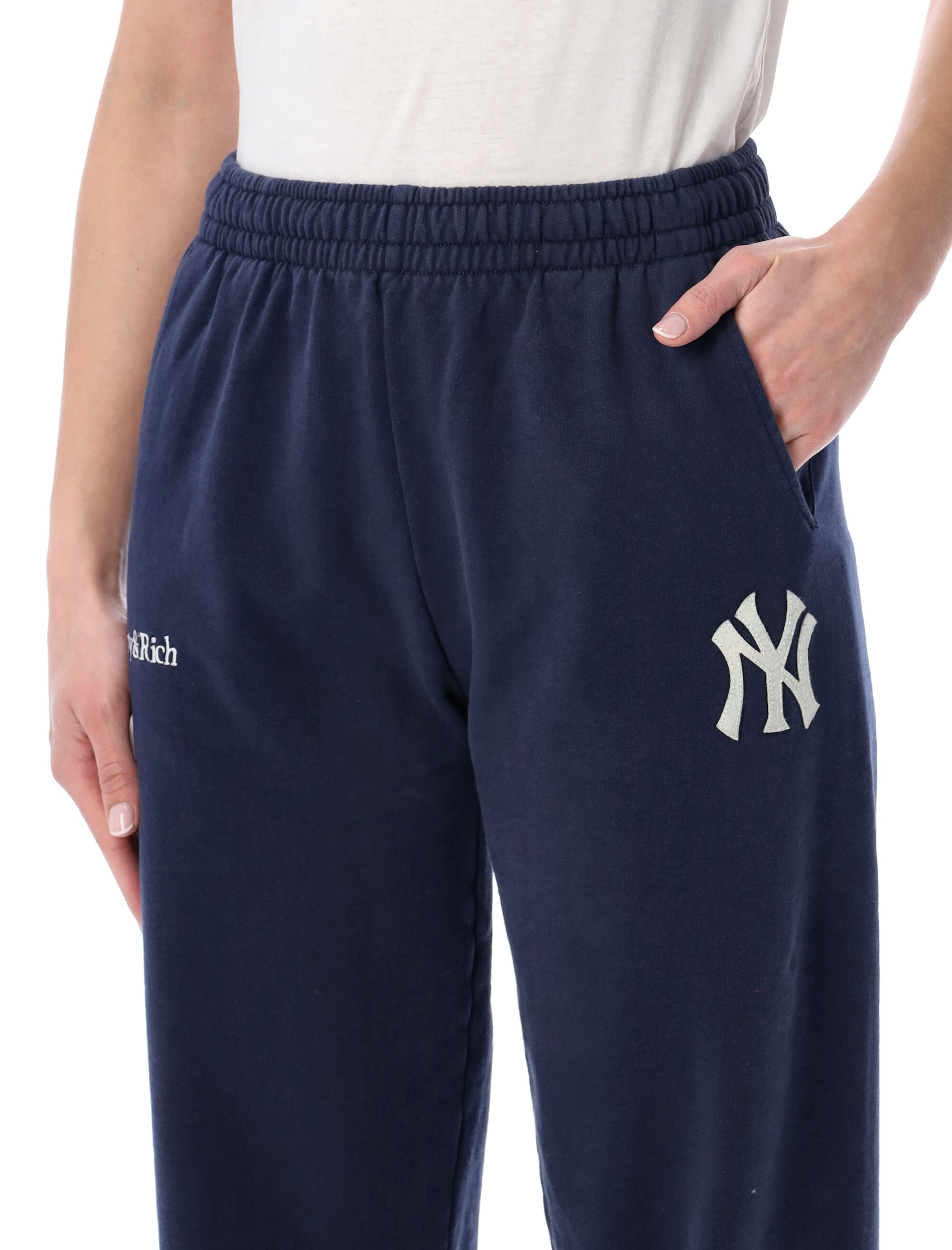 Sporty & Rich blue Heritage Yankees sweatpants Dark Navy Cotton