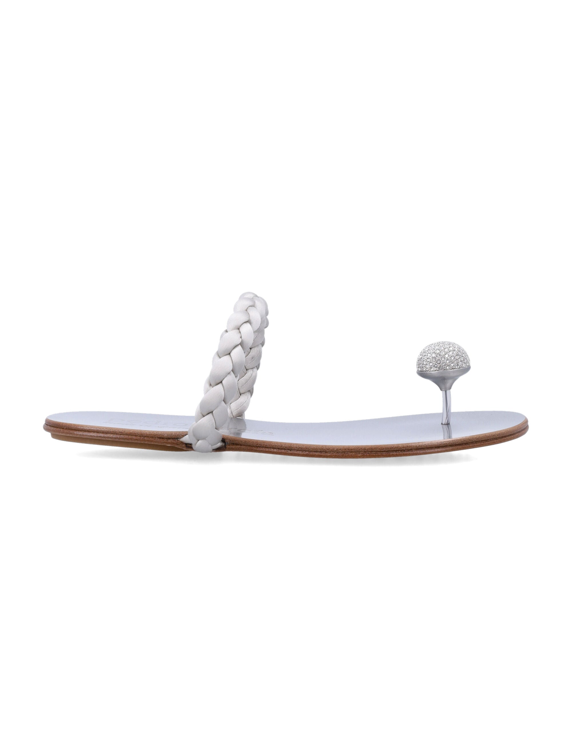 Pedro García Pipa Cabochon Thong Sandals Pearl/crystal Viscose