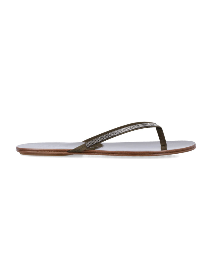 Pedro García Prune satin crystal sandals Olivade Viscose