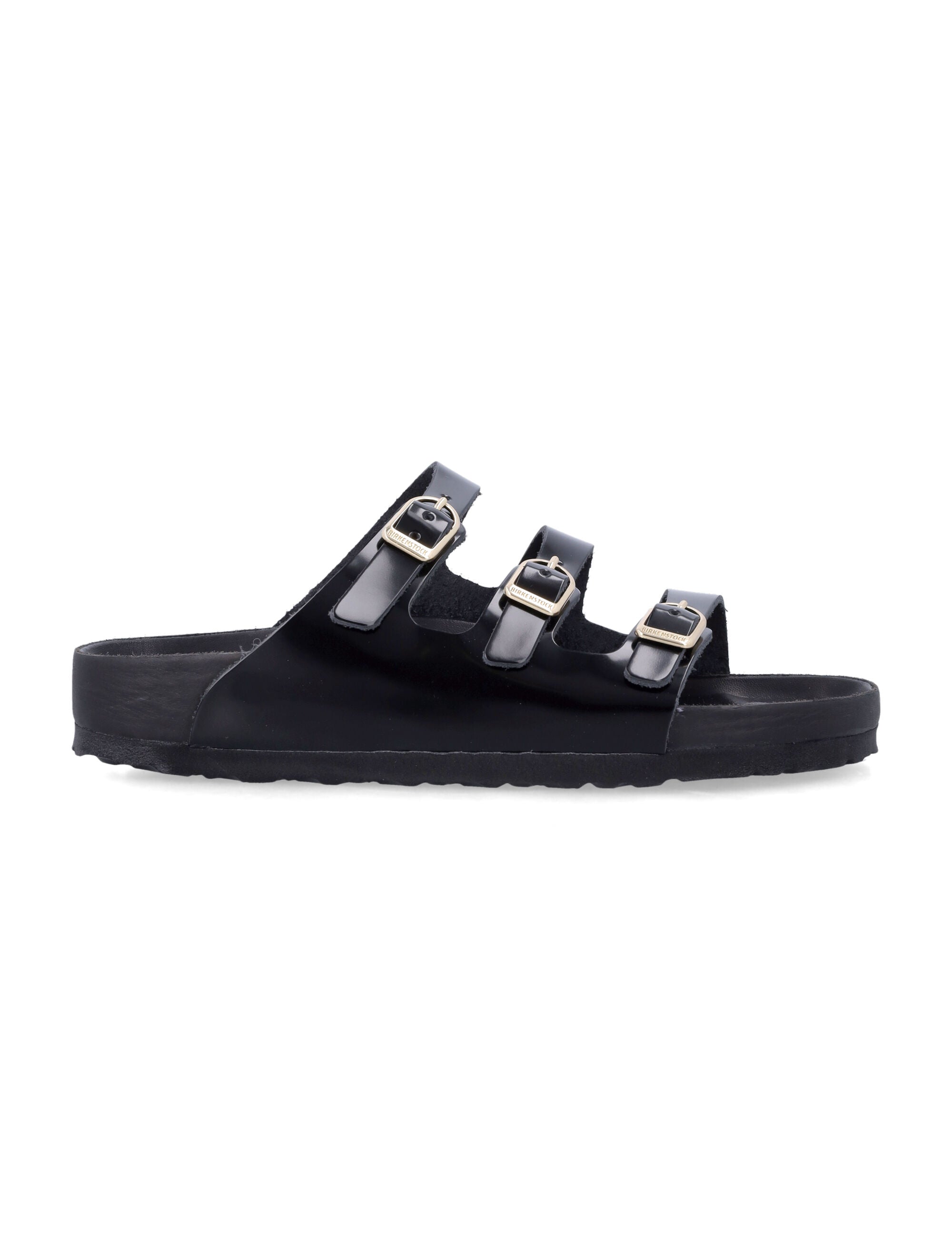 Birkenstock Florida Fresh Patent Leather Sandals Black Upper