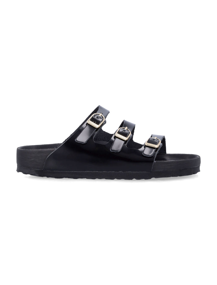 Birkenstock Florida Fresh Patent Leather Sandals Black Upper