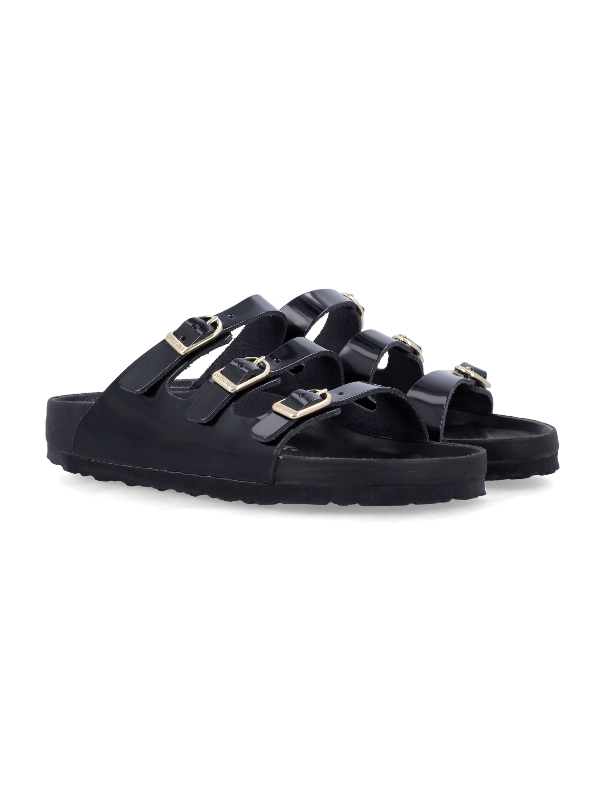 Birkenstock Florida Fresh Patent Leather Sandals Black Upper