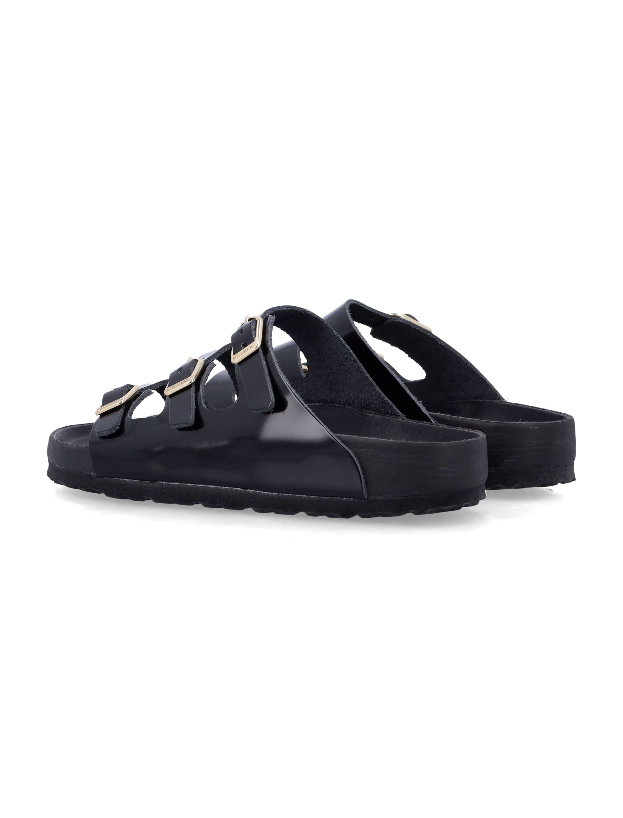 Birkenstock Florida Fresh Patent Leather Sandals Black Upper