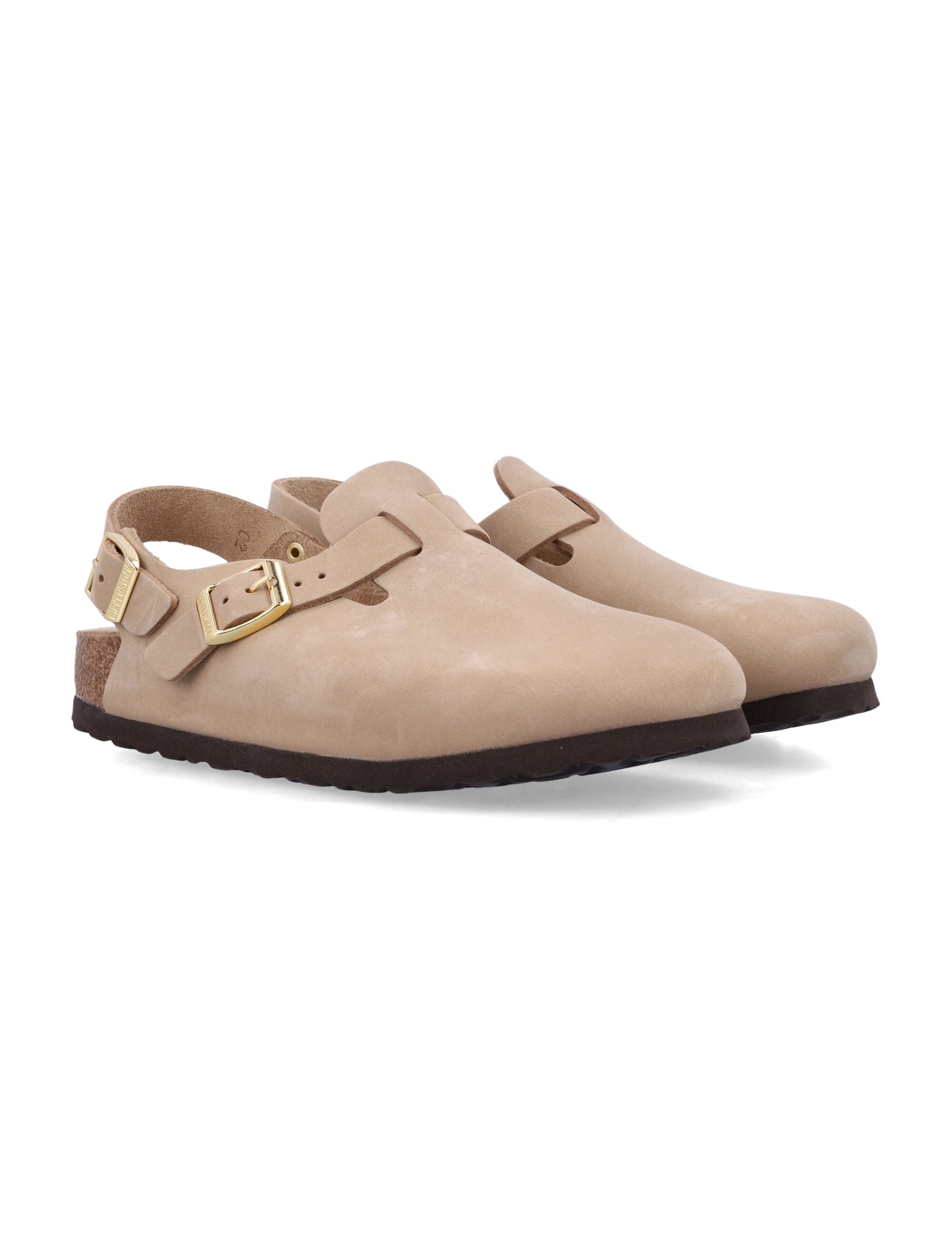 Birkenstock Tokio Nubuk in Sandcastle Leather Clog Upper Mules