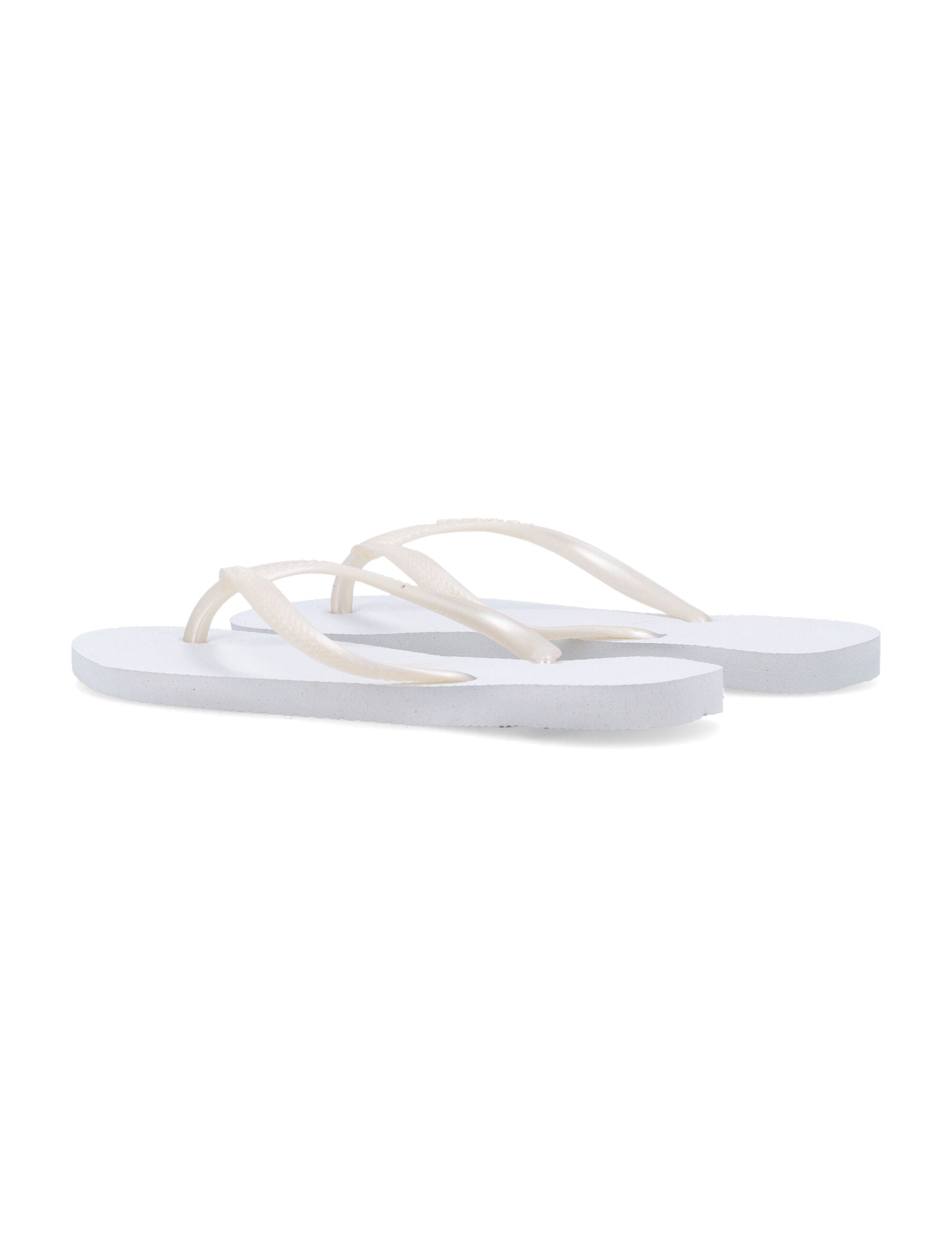 Havaianas Slim Logo Flip-Flops White Strap Slide