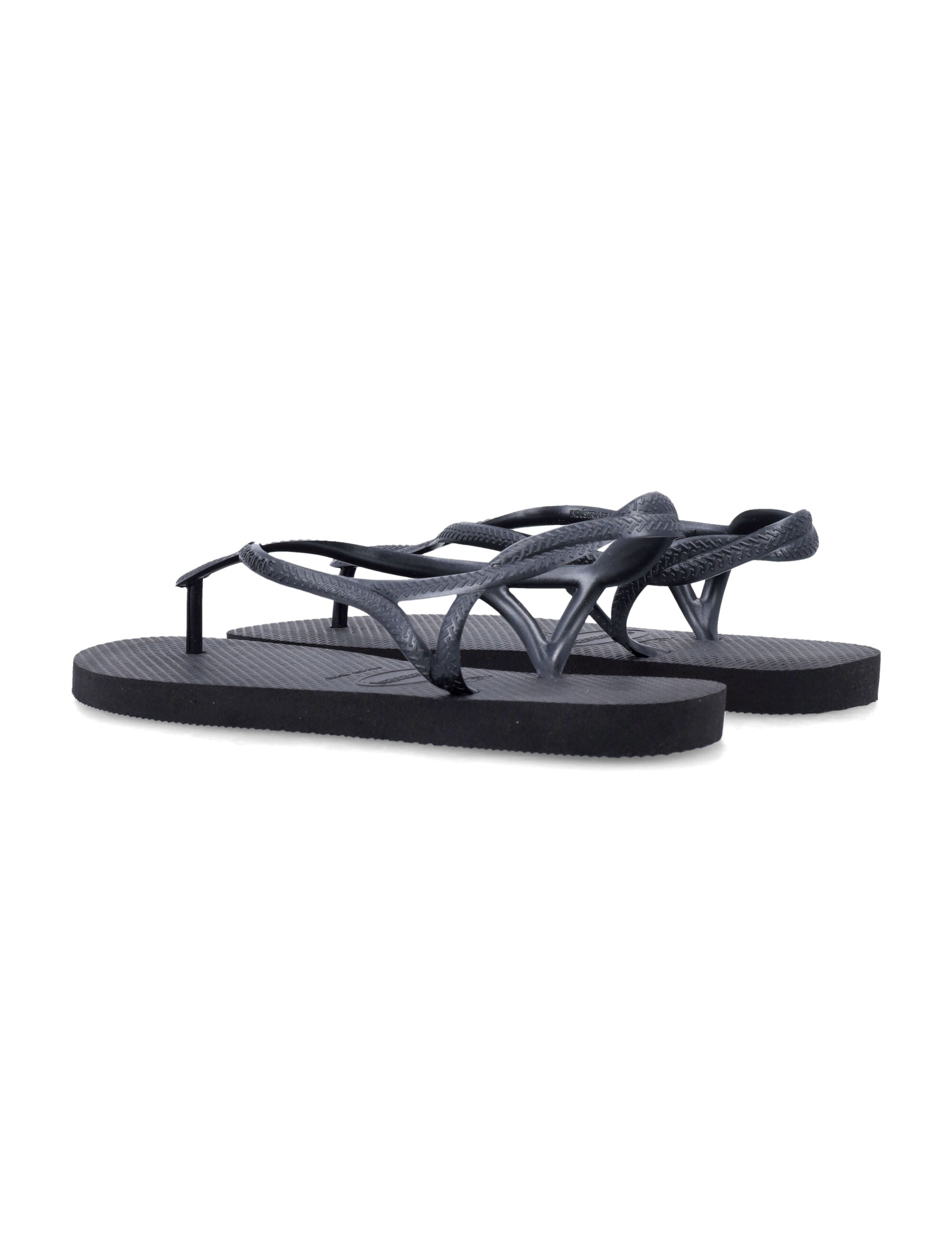 Havaianas Luna Braided Ankle Sandals Black Strap