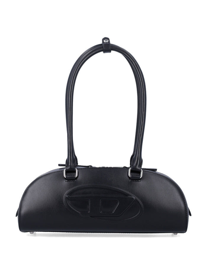Diesel 1dr Dome Leather Bag Black Cow Shoulder