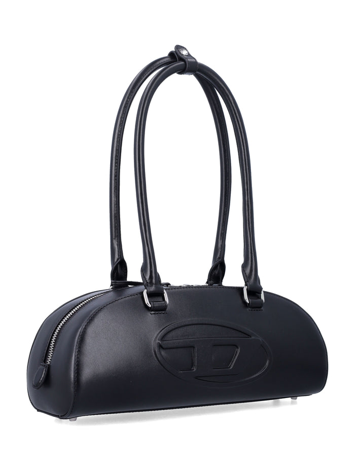 Diesel 1dr Dome Leather Bag Black Cow Shoulder